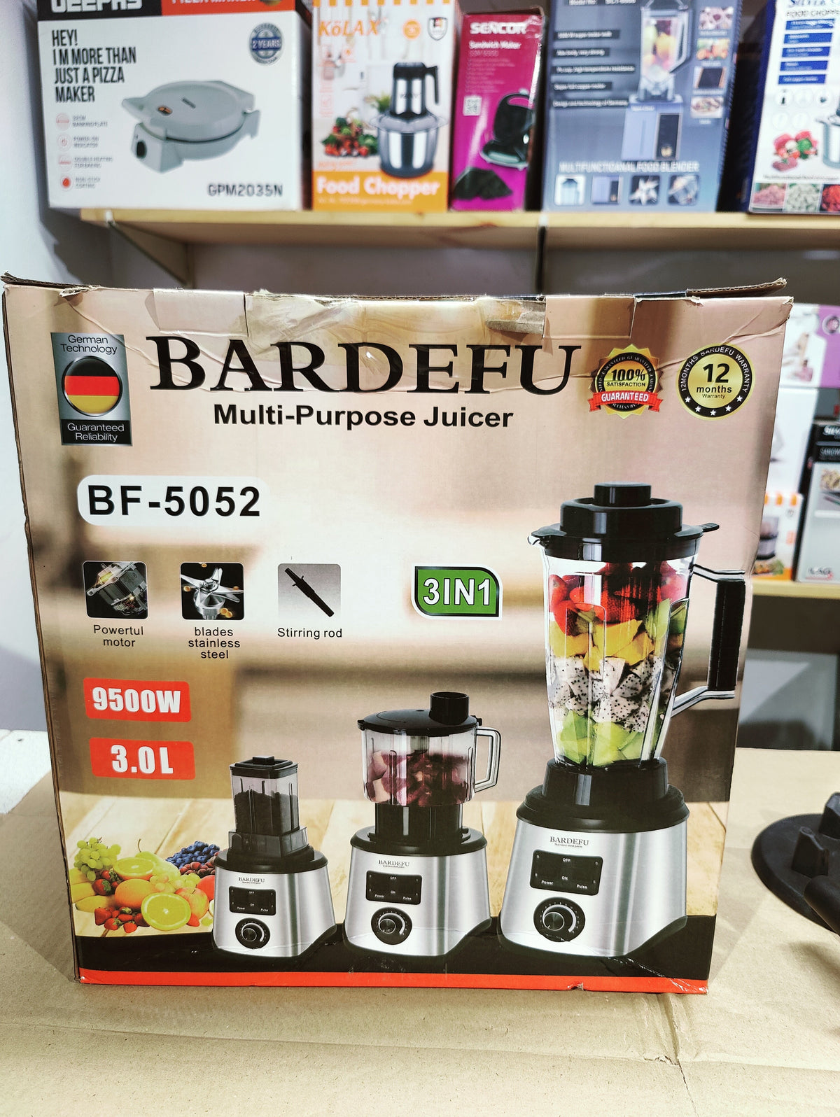 BARDEFU 3 in 1 Blender- Chopper & Grinder -Model 5052