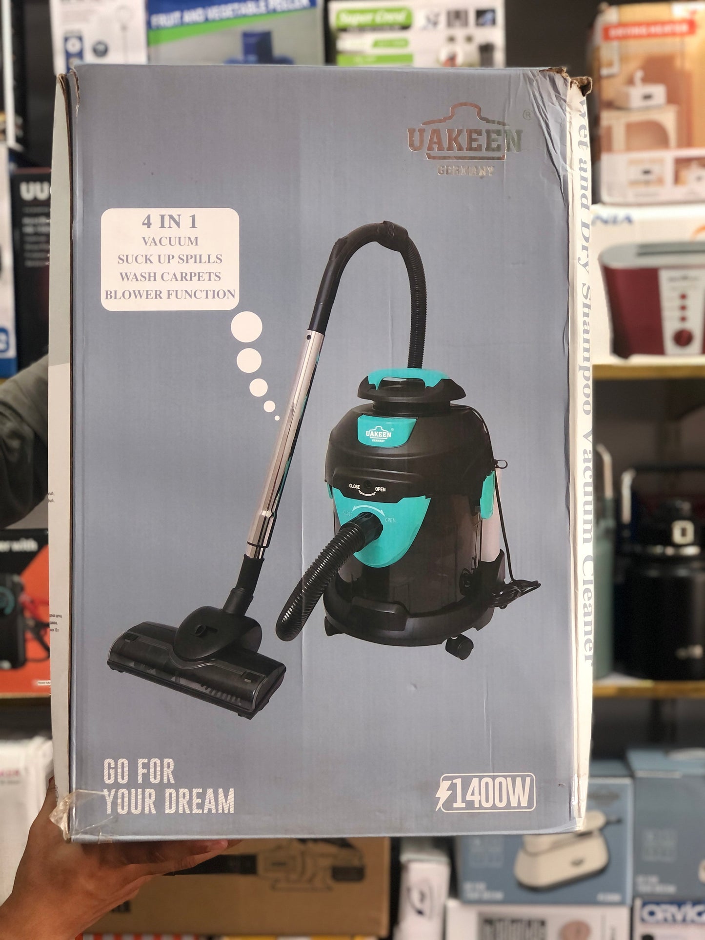 Uakeen 4in 1 Wet and Dry Shampoo Vacuum Cleaner ZL-930