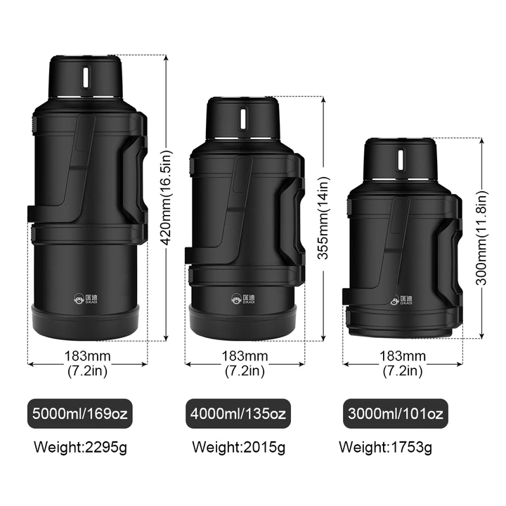 D.Kadi 3, 4 & 5L Hot & Cool Vacuum Bottle