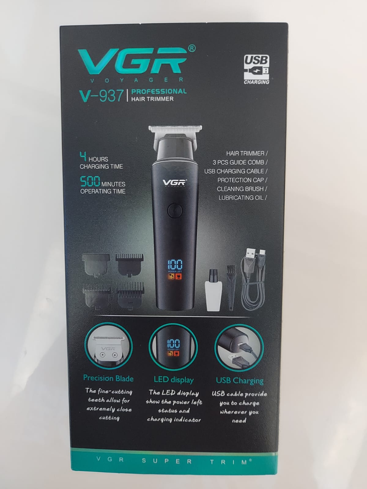 Imported VGR V-937 and V-947  Professional Electric Hair Trimmer Cordless Beard & Hair Clipper For Men Hair Cutter Machine