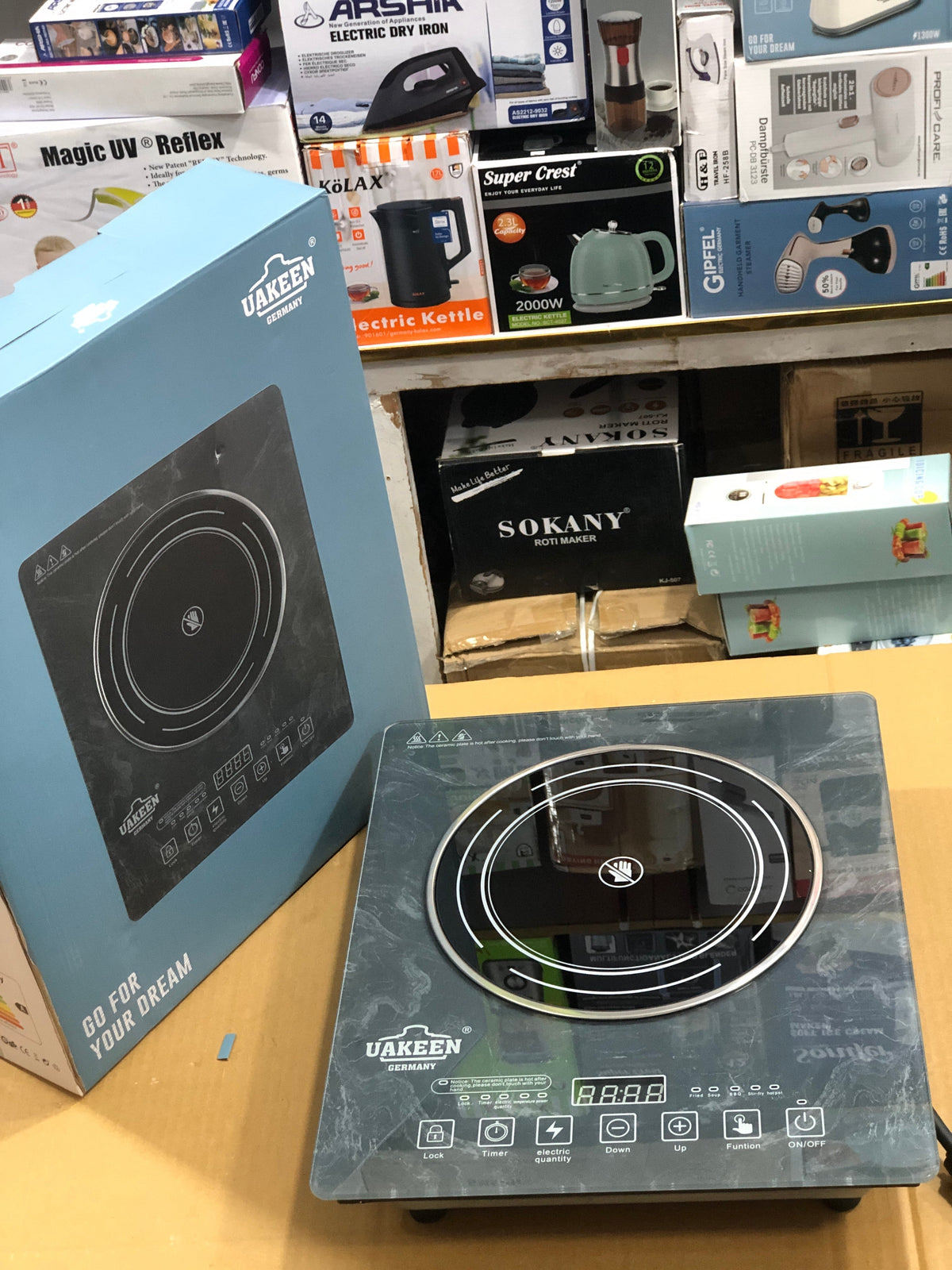 Uakeen Crystal Glass Hot plate ZL-2604