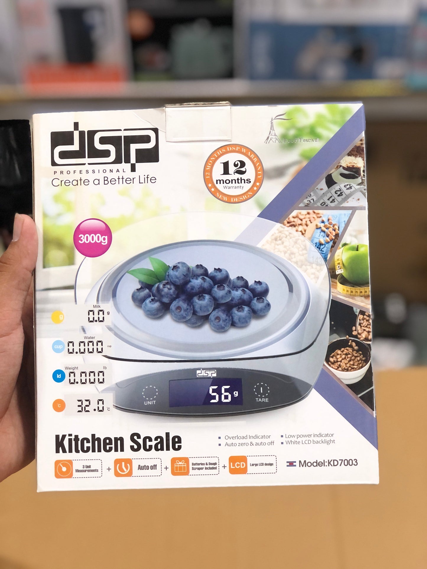 DSP 3KG Kitchen Scale KD7003