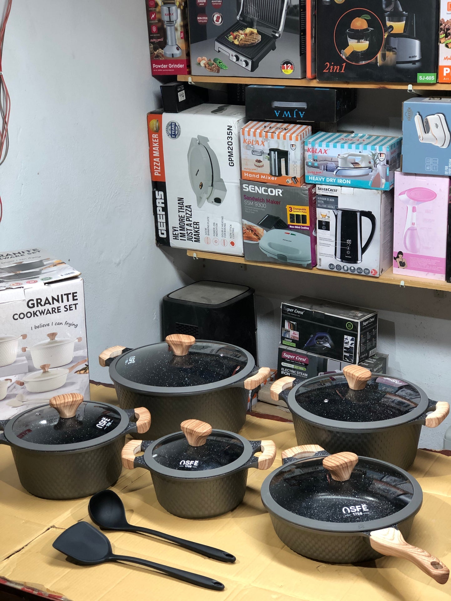 Osfe 12pcs Granite Induction Based Cookware Set