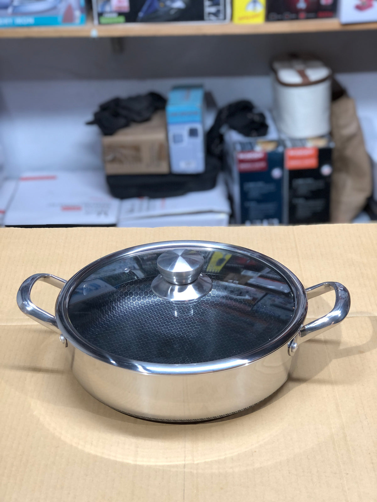 Imported Honey Comb Shallow Open Cookware Set