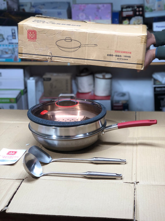 Imported Premium Quality 4 in 1 Laser Coated Deep Pan & Steamer