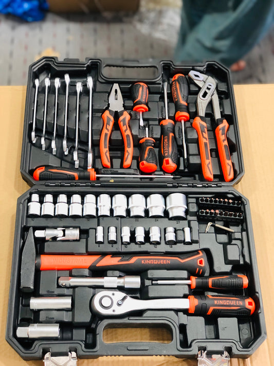 Kings Queen 58 Pieces Chromium Stainless Steel Tool Kit Set