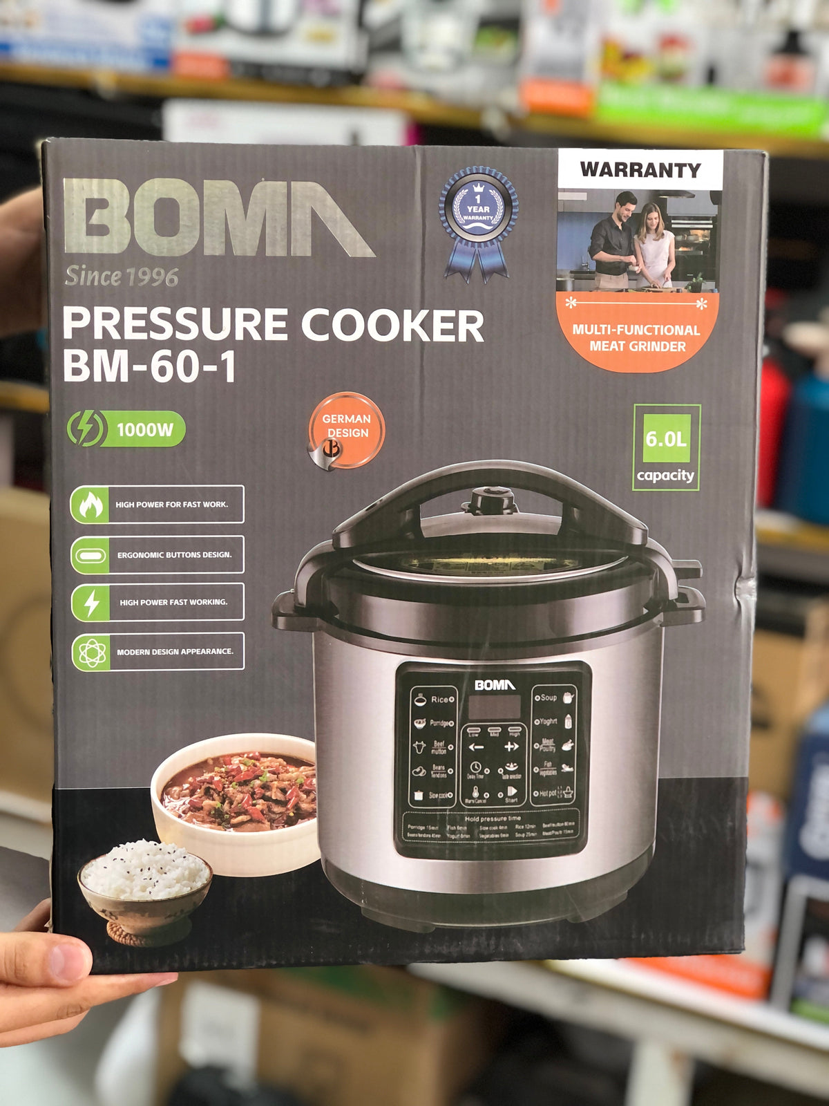 BOMA 6L Multifunction Electric Pressure Cooker
