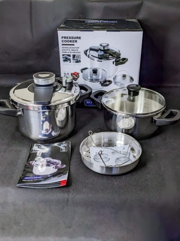 Royal King 3 in 1  Stainless Steel Automatic  Pressure Cooker - 4L + 6L