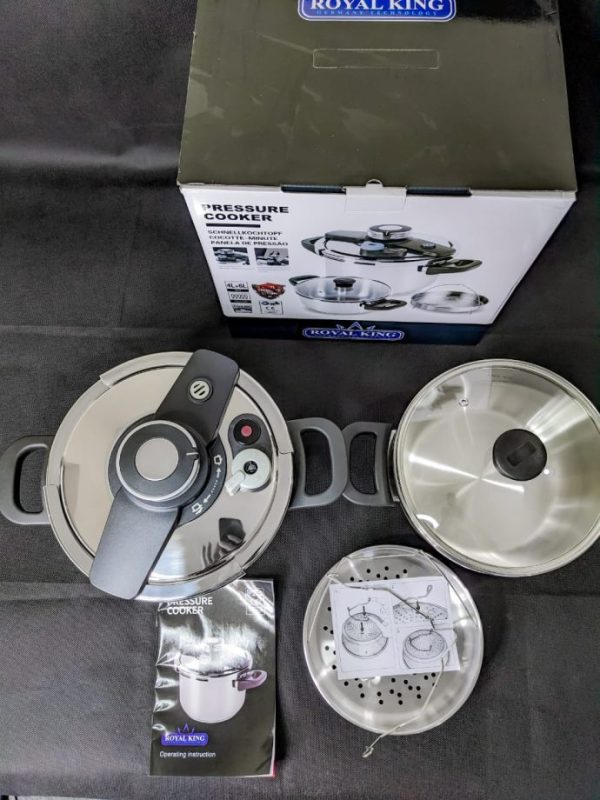 Royal King 3 in 1  Stainless Steel Automatic  Pressure Cooker - 4L + 6L