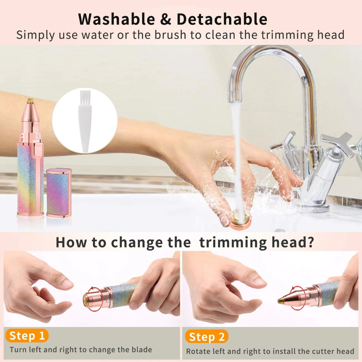 ✨ 2-in-1 Electric Trimmer for Women